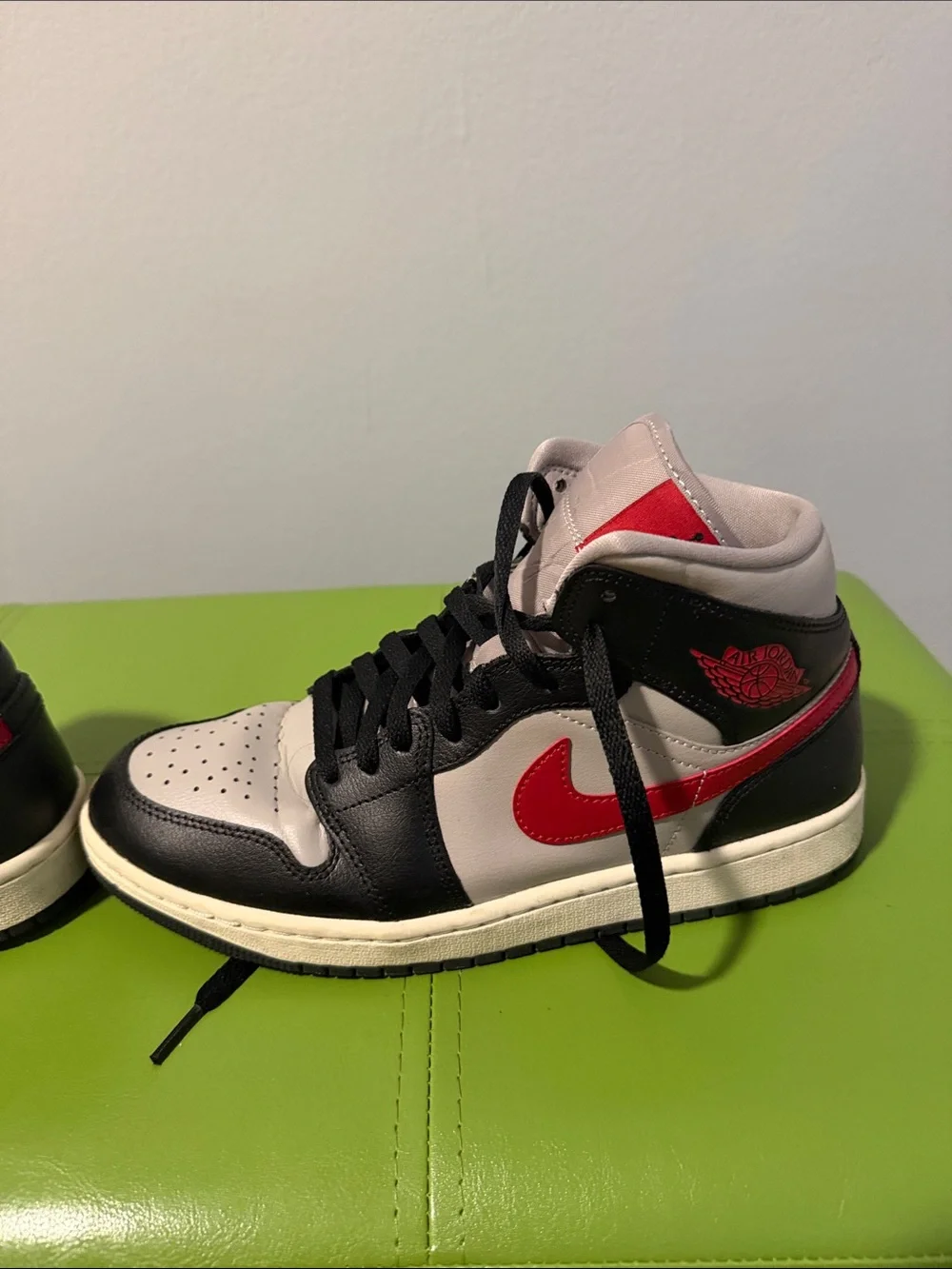 Jordan Men's High-Top Sneakers in Black, Gray & Red